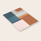 Abstract MCM Navy Burnt Orange Beige Blush Notebook Gallery Image 3