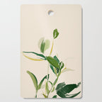 Plants In Summer Beige. Cutting Board Gallery Image 1