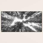 Into the Mist - Black and White Nature Photography Desk Mat Gallery Image 3