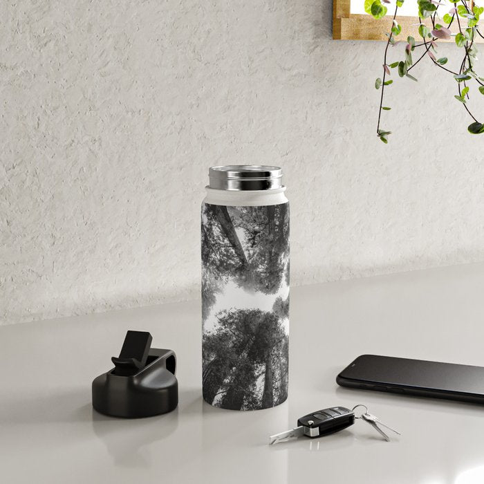Into the Mist - Black and White Nature Photography Water Bottle Gallery Image 4