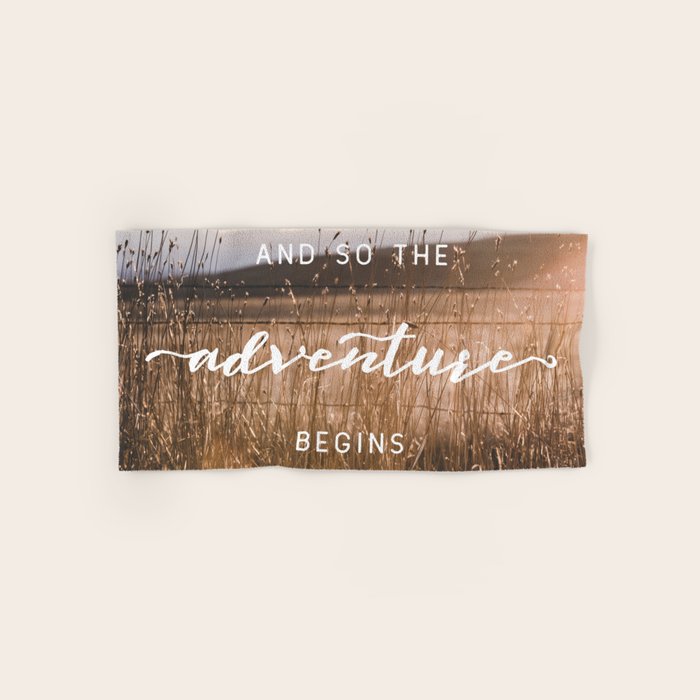 And So The Adventure Begins - Rustic Western Bath Towel Gallery Image 1