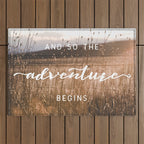 And So The Adventure Begins - Rustic Western Outdoor Rug Gallery Image 1