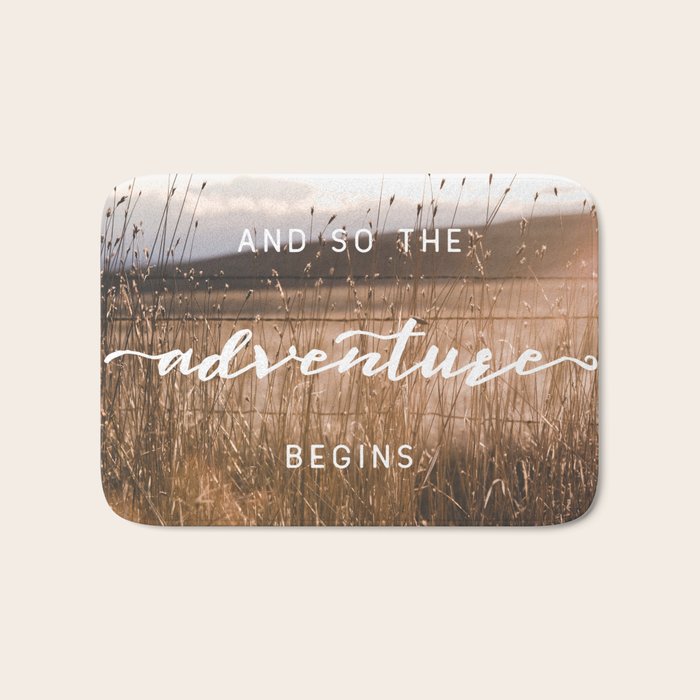And So The Adventure Begins - Rustic Western Bath Mat Gallery Image 1