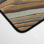 White Gold Agate Abstract Desk Mat Gallery Image 4