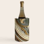 White Gold Agate Abstract Wine Chiller Gallery Image 1