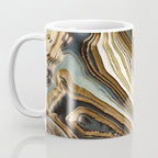 White Gold Agate Abstract Coffee Mug Gallery Image 3