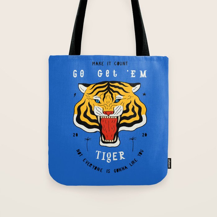 Go Get 'Em Tiger Tote Bag Gallery Image 1