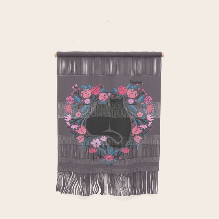 I Heart Cats and Flowers Wall Hanging Gallery Image 1