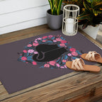I Heart Cats and Flowers Outdoor Rug Gallery Image 2
