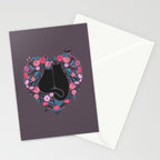 I Heart Cats and Flowers Stationery Card Gallery Image 2