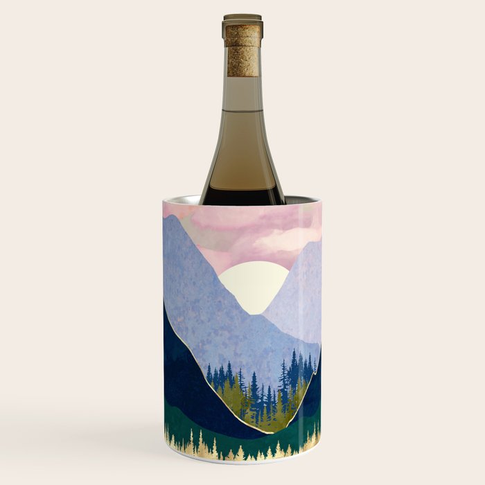 Winter Mountain Lake Wine Chiller Gallery Image 1