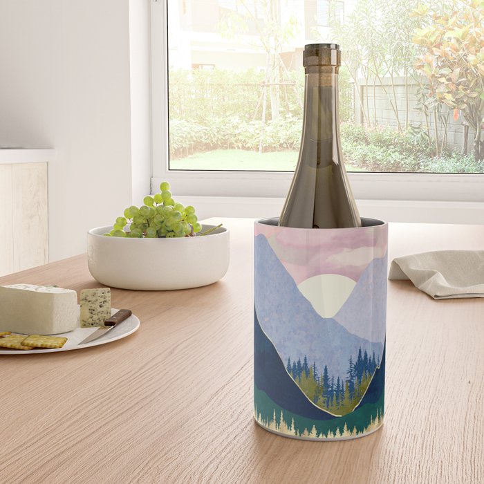 Winter Mountain Lake Wine Chiller Gallery Image 4