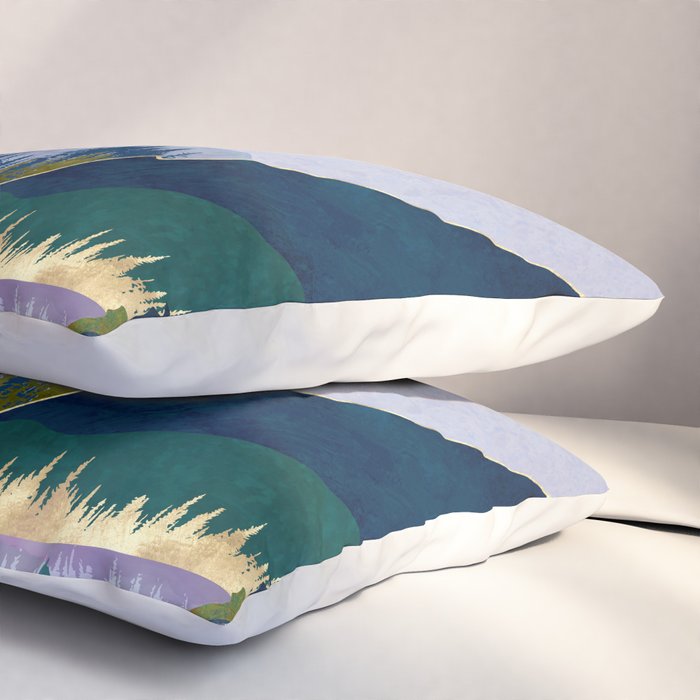 Winter Mountain Lake Pillow Sham Gallery Image 3
