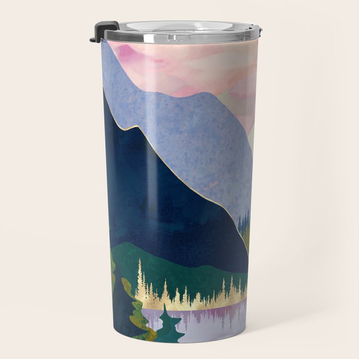 Winter Mountain Lake Travel Mug Gallery Image 3