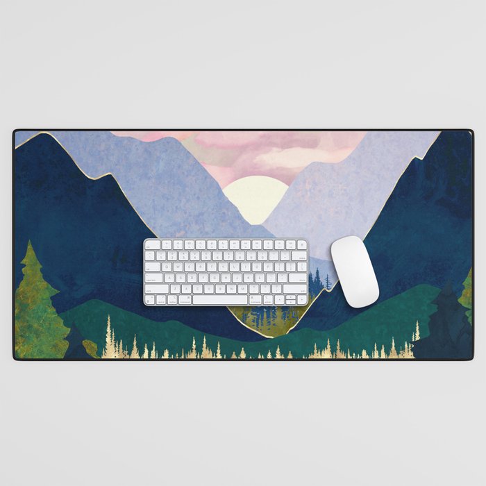Winter Mountain Lake Desk Mat Gallery Image 1