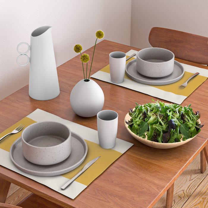 Dual (Yellow Cream) Placemat Gallery Image 2