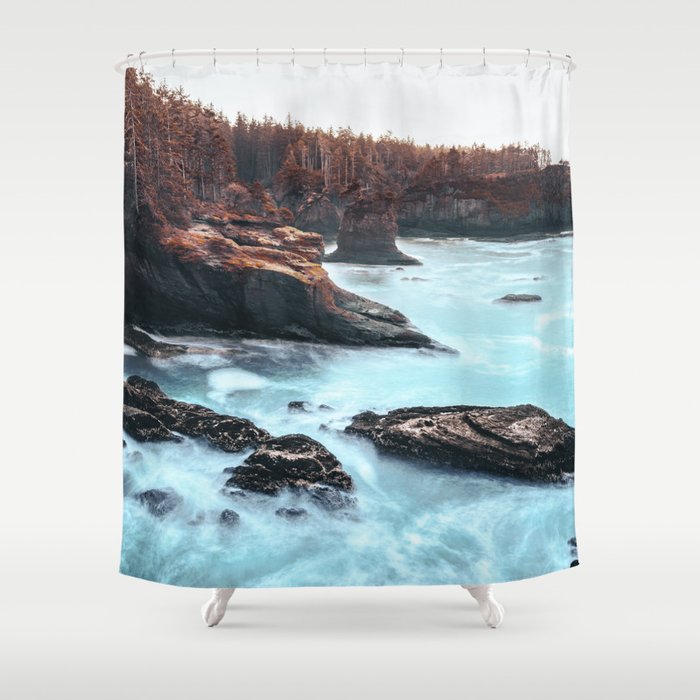 Washington West Coast - Ocean Forest Adventure Shower Curtain Gallery Image 1