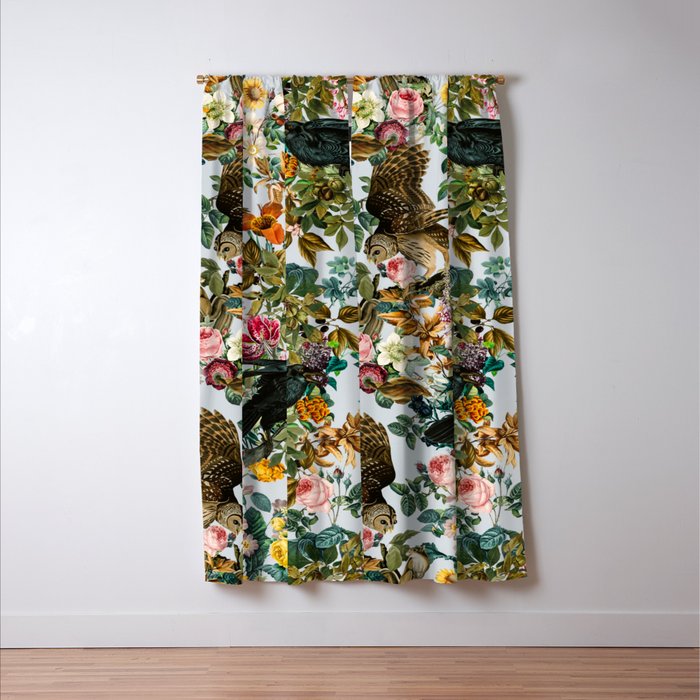 FLORAL AND BIRDS VI Window Curtain Gallery Image 3