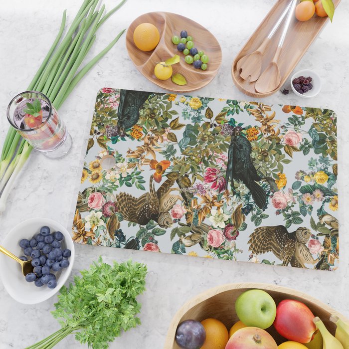 FLORAL AND BIRDS VI Cutting Board Gallery Image 2