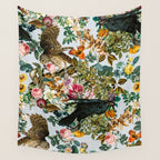FLORAL AND BIRDS VI Wall Tapestry Gallery Image 4