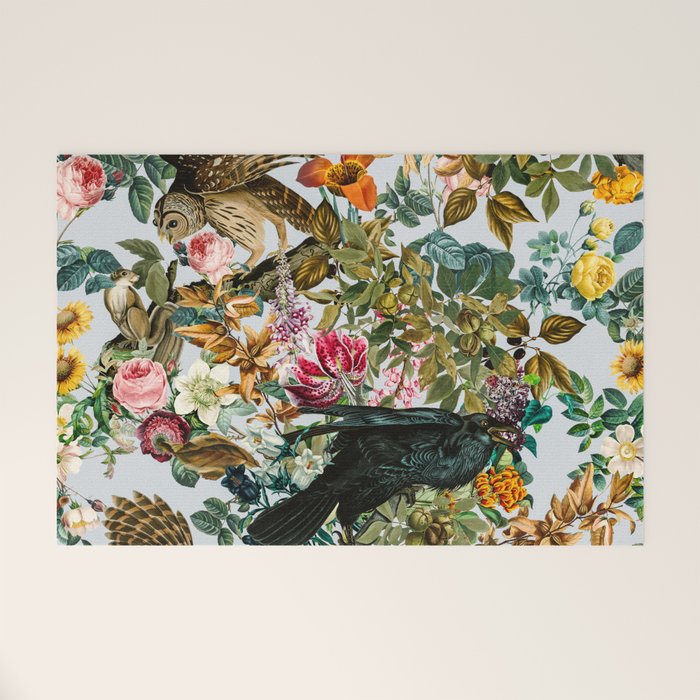 FLORAL AND BIRDS VI Welcome Mat Gallery Image 1