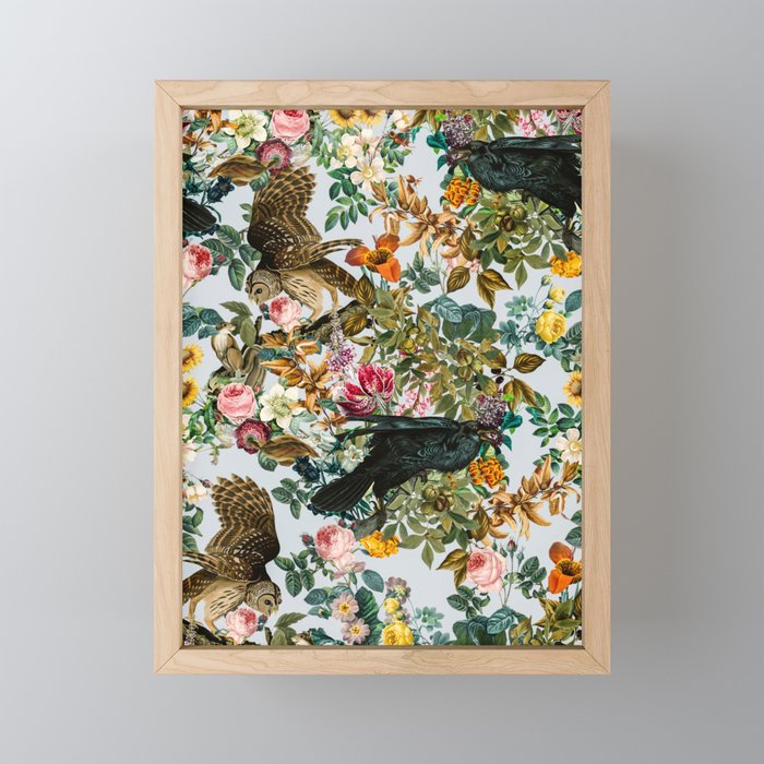 FLORAL AND BIRDS VI Mini Art Print Gallery Image 1