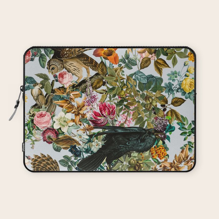 FLORAL AND BIRDS VI Laptop Sleeve Gallery Image 1