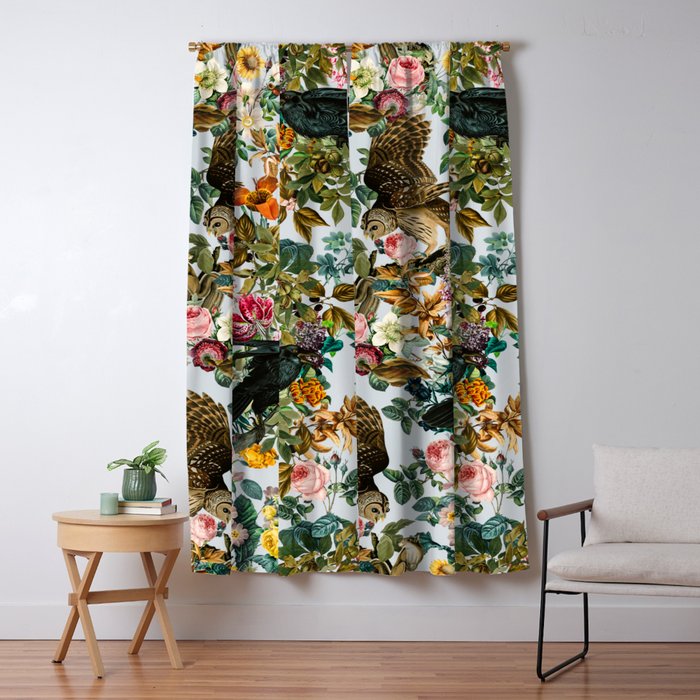 FLORAL AND BIRDS VI Window Curtain Gallery Image 5