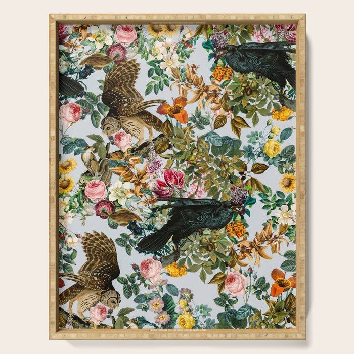 FLORAL AND BIRDS VI Serving Tray Gallery Image 1