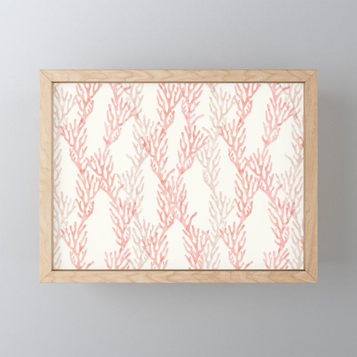 coral - warm pink Mini Art Print Gallery Image 1