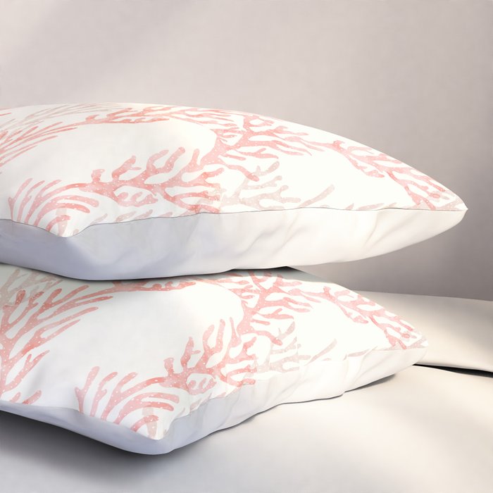 coral - warm pink Pillow Sham Gallery Image 3