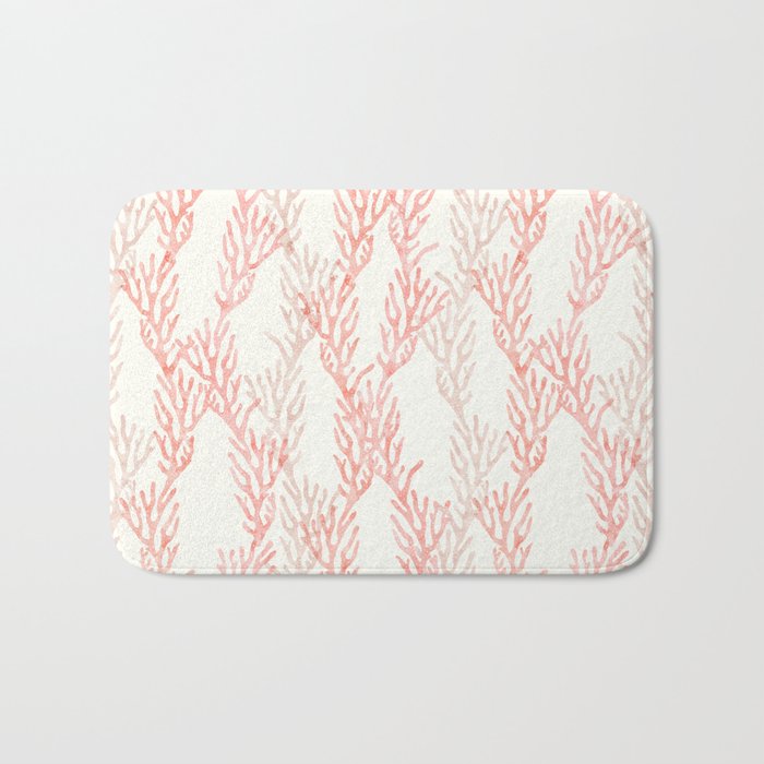 coral - warm pink Bath Mat Gallery Image 1