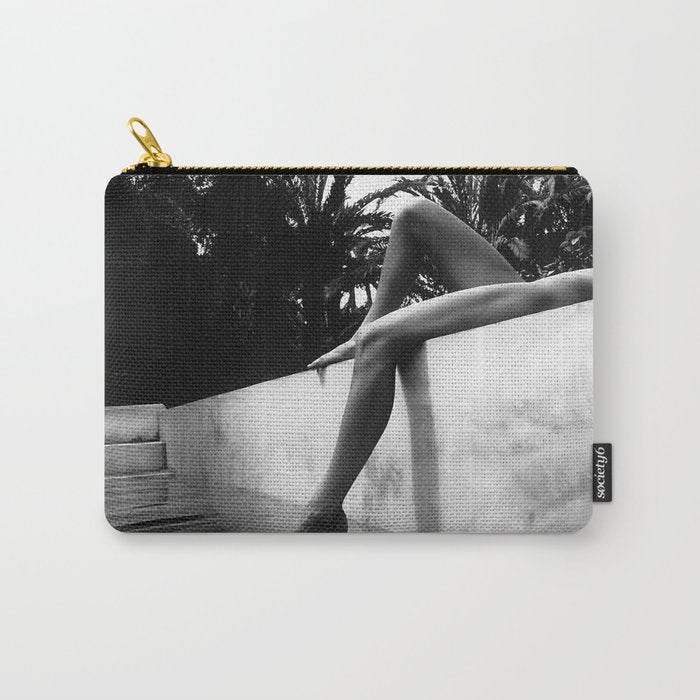 Dip your toes into the water, female form black and white photography - photographs Carry All Pouch Gallery Image 1