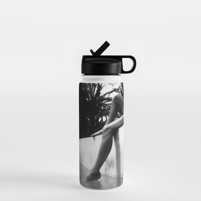 Dip your toes into the water, female form black and white photography - photographs Water Bottle Gallery Image 1