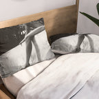 Dip your toes into the water, female form black and white photography - photographs Pillow Sham Gallery Image 2