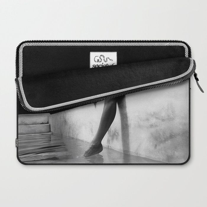Dip your toes into the water, female form black and white photography - photographs Laptop Sleeve Gallery Image 2