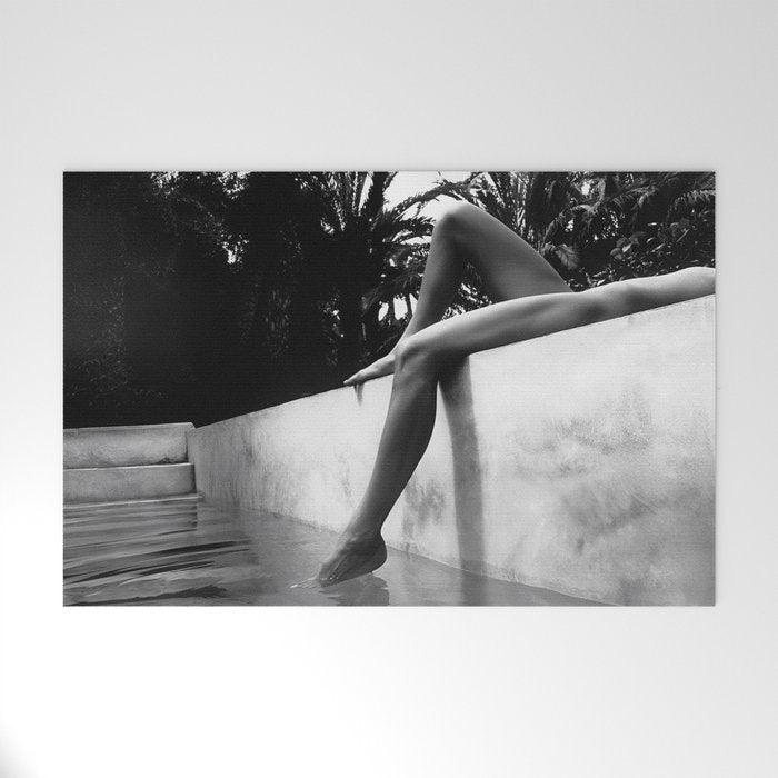 Dip your toes into the water, female form black and white photography - photographs Welcome Mat Gallery Image 1