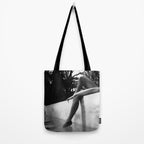 Dip your toes into the water, female form black and white photography - photographs Tote Bag Gallery Image 2