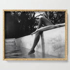 Dip your toes into the water, female form black and white photography - photographs Serving Tray Gallery Image 1