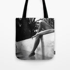 Dip your toes into the water, female form black and white photography - photographs Tote Bag Gallery Image 1