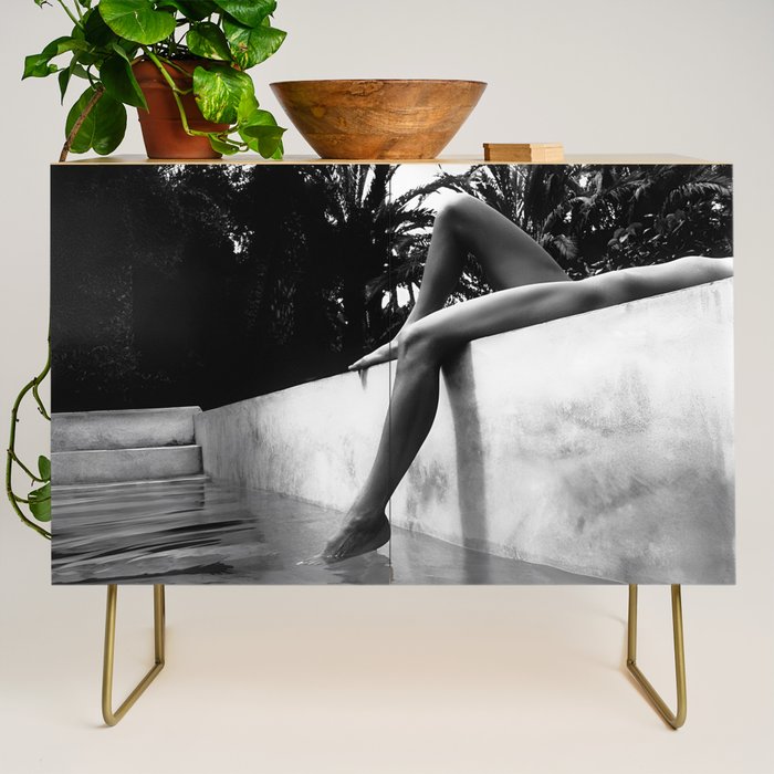 Dip your toes into the water, female form black and white photography - photographs Credenza Gallery Image 1