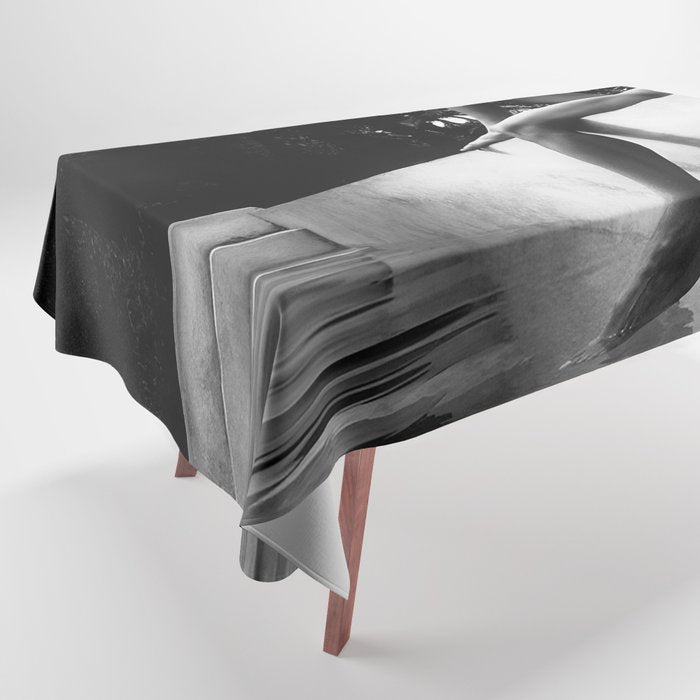 Dip your toes into the water, female form black and white photography - photographs Tablecloth Gallery Image 1