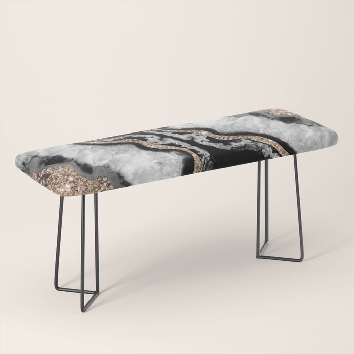 Yin Yang Agate Glitter Glam #8 #gem #decor #art #society6 Bench Gallery Image 1