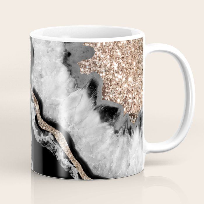 Yin Yang Agate Glitter Glam #8 #gem #decor #art #society6 Coffee Mug Gallery Image 1