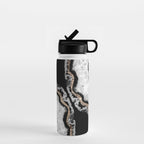 Yin Yang Agate Glitter Glam #8 #gem #decor #art #society6 Water Bottle Gallery Image 1