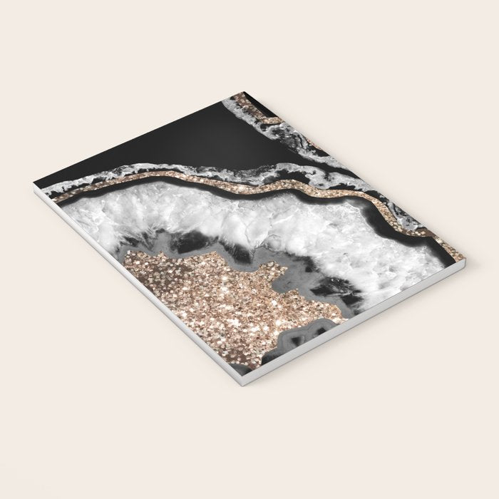 Yin Yang Agate Glitter Glam #8 #gem #decor #art #society6 Notebook Gallery Image 3