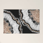 Yin Yang Agate Glitter Glam #8 #gem #decor #art #society6 Welcome Mat Gallery Image 1