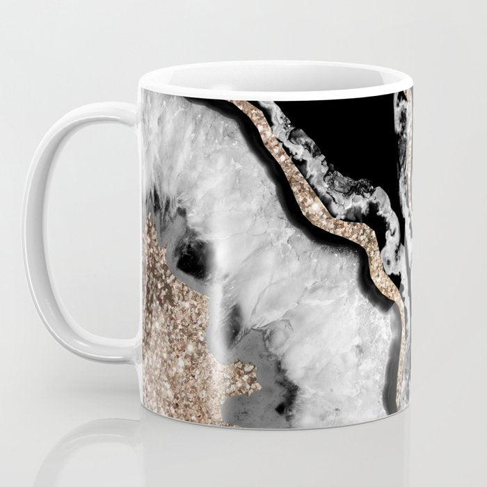 Yin Yang Agate Glitter Glam #8 #gem #decor #art #society6 Coffee Mug Gallery Image 3