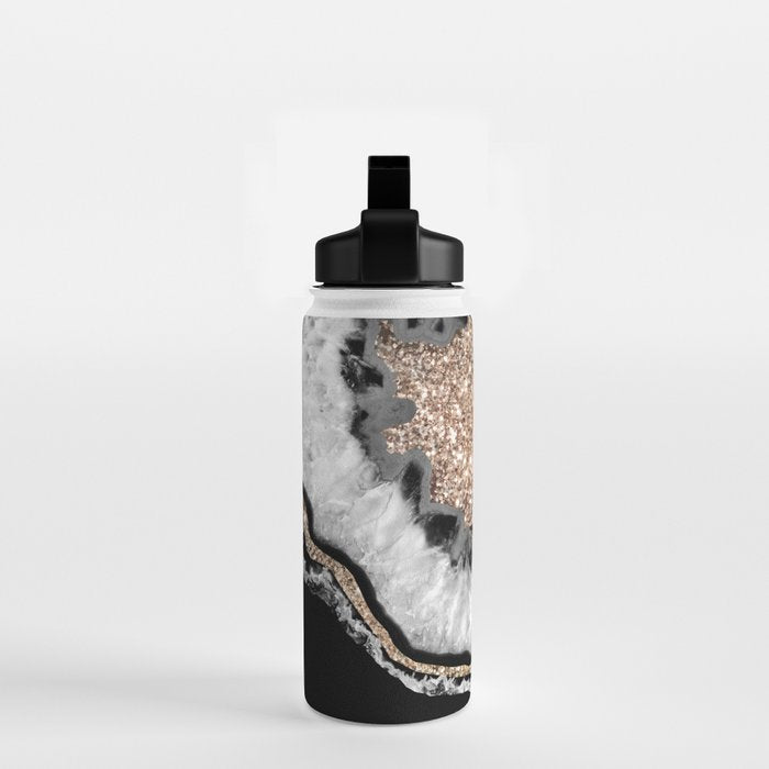 Yin Yang Agate Glitter Glam #8 #gem #decor #art #society6 Water Bottle Gallery Image 2