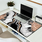 Yin Yang Agate Glitter Glam #8 #gem #decor #art #society6 Desk Mat Gallery Image 2